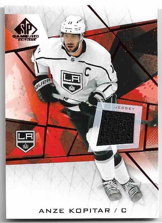 Jersey Red ANZE KOPITAR 21-22 UD SP Game Used