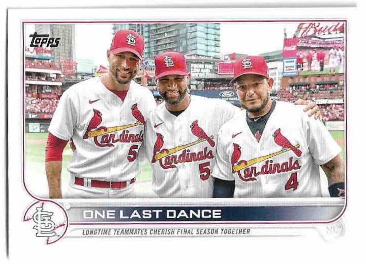One Last Dance ALBERT PUJOLS/YADIER MOLINA 2022 Topps Update Series Baseball