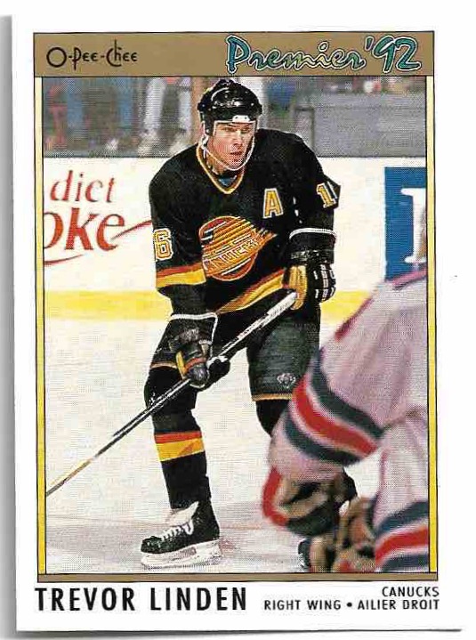 TREVOR LINDEN 91-92 O-Pee-Chee Premier
