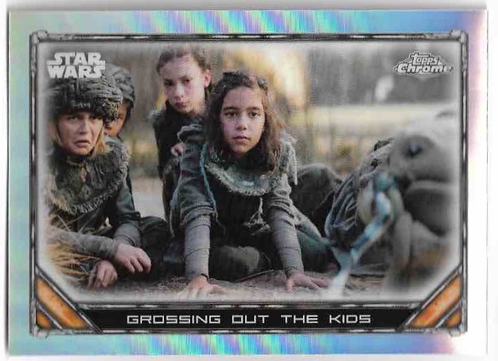Refractor GROSSING OUT THE KIDS GROGU 2023 Topps Chrome Mandalorian Star Wars
