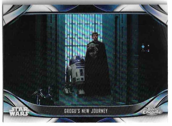 Refractor GROGU'S NEW JOURNEY LUKE SKYWALKER/R2-D2 2023 Topps Chrome Mandalorian Star Wars