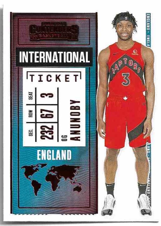 Red International Ticket OG ANUNOBY 20-21 Panini Contenders Basketball