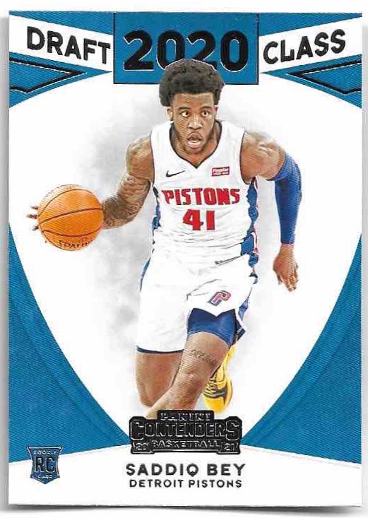 Draft Class 2020 SADDIQ BEY 20-21 Panini Contenders Basketball