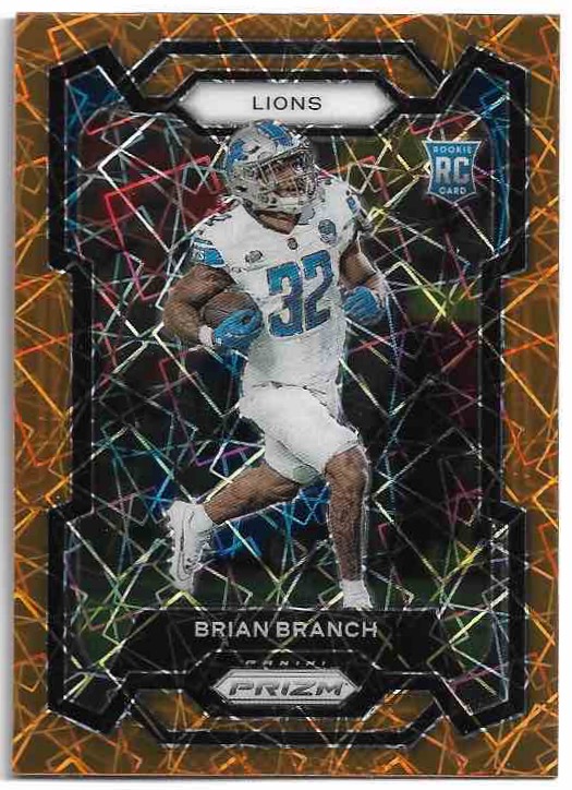 Rookie Orange Lazer Prizm BRIAN BRANCH 2023 Panini Prizm Football