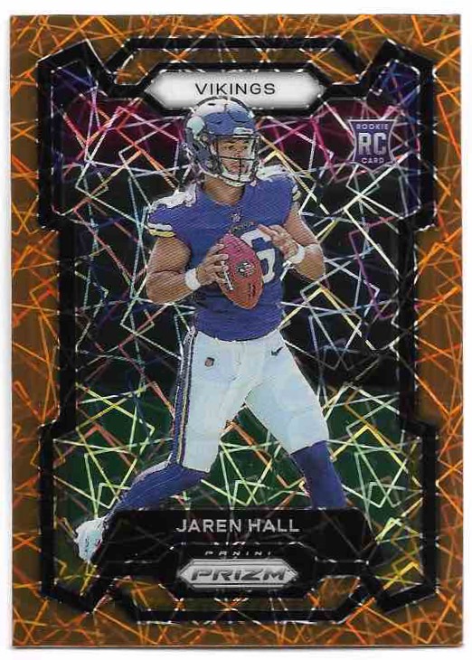 Rookie Orange Lazer Prizm JAREN HALL 2023 Panini Prizm Football