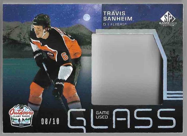 Starscape Game Used Glass TRAVIS SANHEIM 21-22 UD SP Game Used /10 (karta je špinavá z boku)