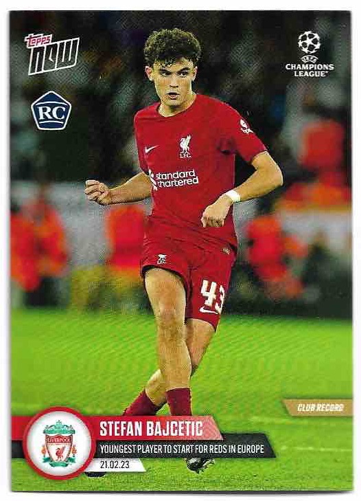 Rookie Club Record STEFAN BAJCETIC 2023 Topps Now /2805