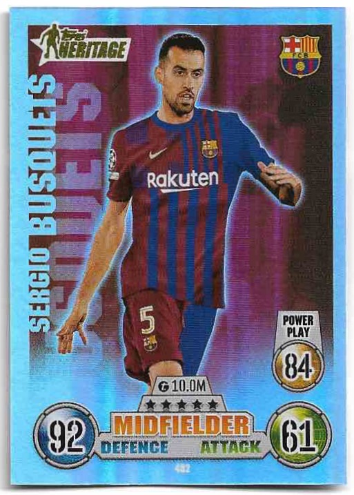 Heritage SERGIO BUSQUETS 21-22 Topps Match Attax UCL