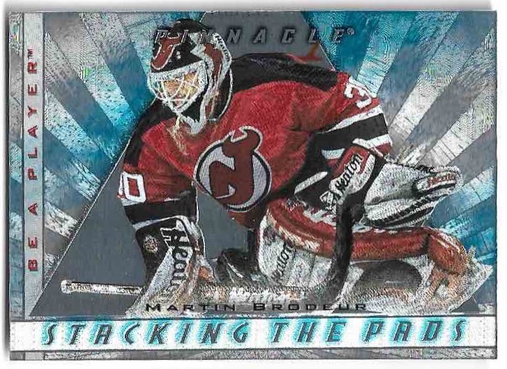 Stacking the Pads MARTIN BRODEUR 97-98 Pinnacle Be A Player