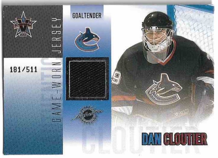 Jersey Game Used DAN CLOUTIER 02-03 Pacific Vanguard /511