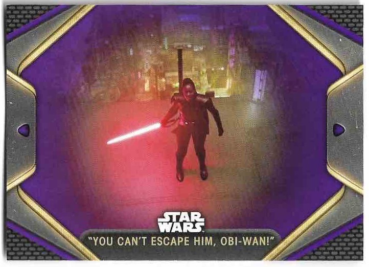 Purple "YOU CAN'T ESCAPE HIM, OBI WAN!" 2023 Topps Obi-Wan Kenobi