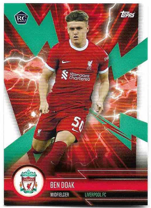 Rookie Super Electric BEN DOAK 23-24 Topps Liverpool Fan Set