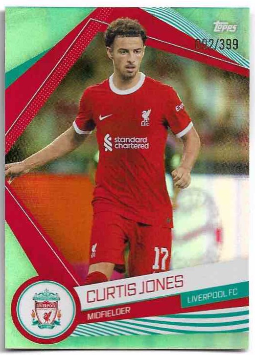 Limited Foil CURTIS JONES 23-24 Topps Liverpool Fan Set /399