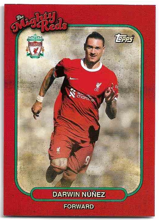 The Mighty Reds DARWIN NUNEZ 23-24 Topps Liverpool Team Set