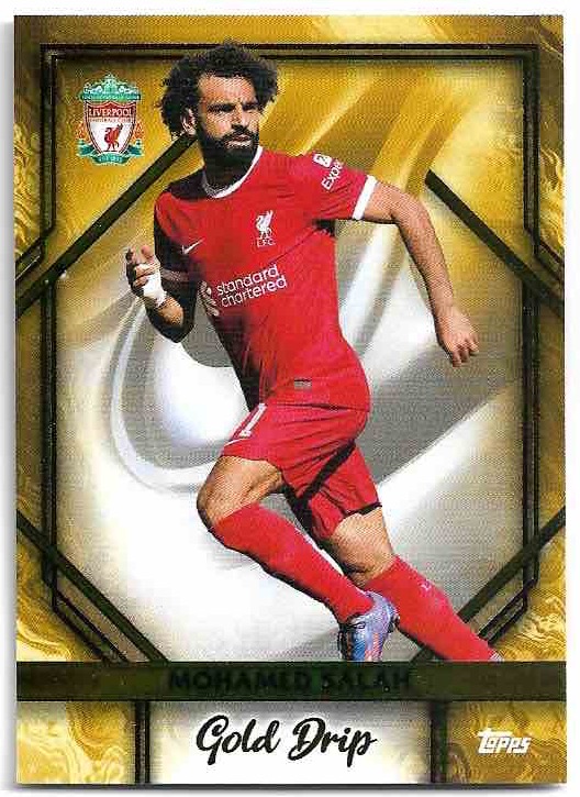 Gold Drip MOHAMED SALAH 23-24 Topps Liverpool Team Set