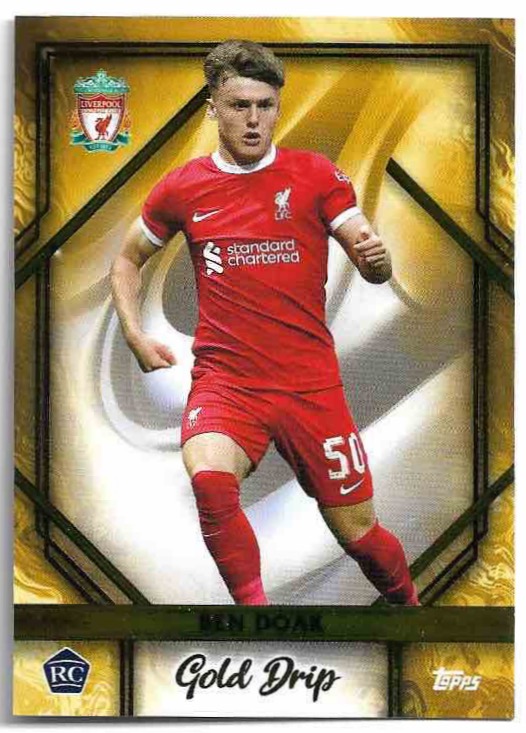 Rookie Gold Drip BEN DOAK 23-24 Topps Liverpool Team Set