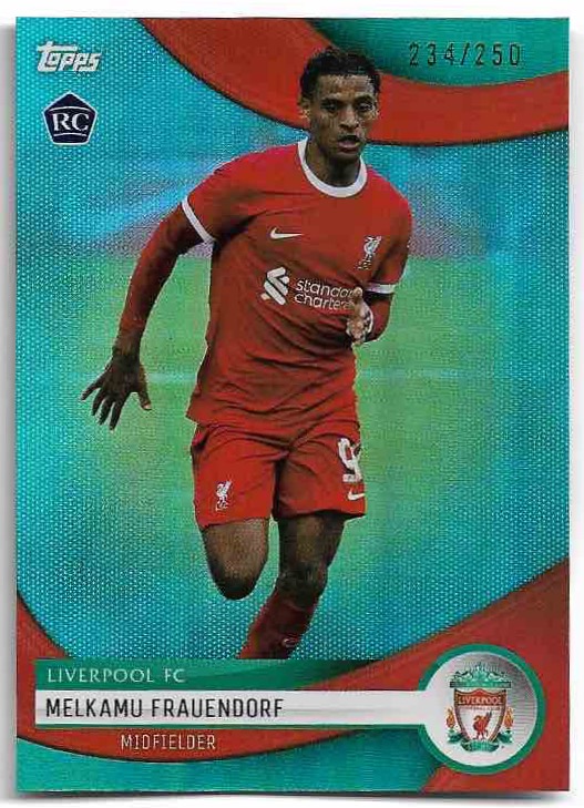 Rookie Limited Foil MELKAMU FRAUENDORF 23-24 Topps Liverpool Team Set /250