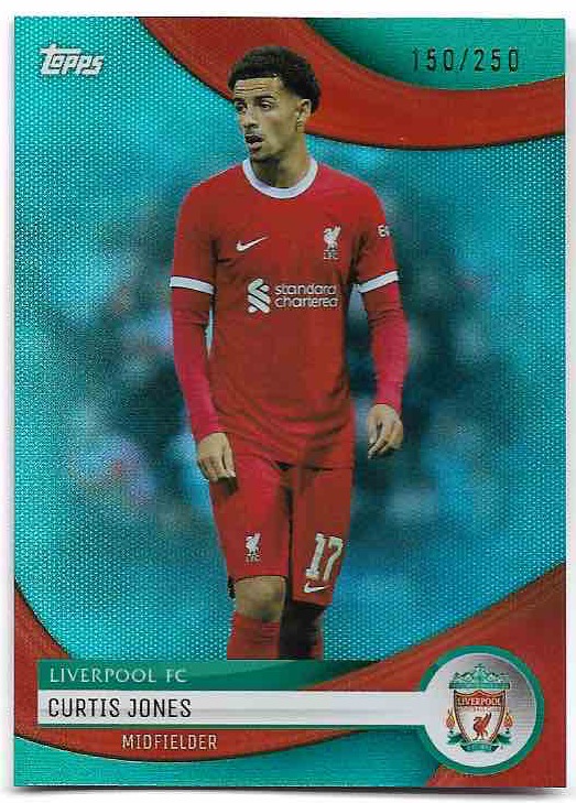 Limited Foil CURTIS JONES 23-24 Topps Liverpool Team Set /250