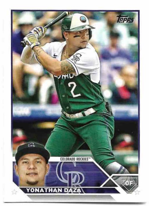 YONATHAN DAZA 2023 Topps Series 1 Baseball