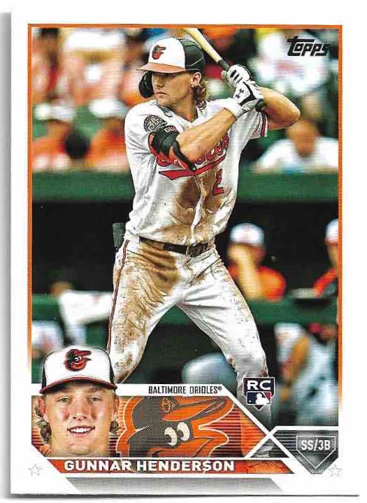 Rookie GUNNAR HENDERSON 2023 Topps Series 1 Baseball
