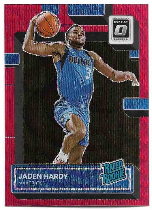 Red Wave Rated Rookie JADEN HARDY 22-23 Panini Donruss Optic Basketball