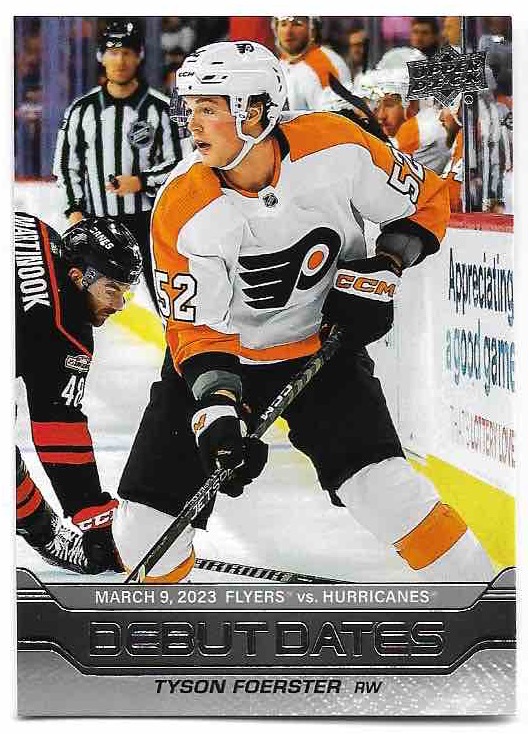 Rookie Debut Dates TYSON FOERSTER 23-24 UD Series 1