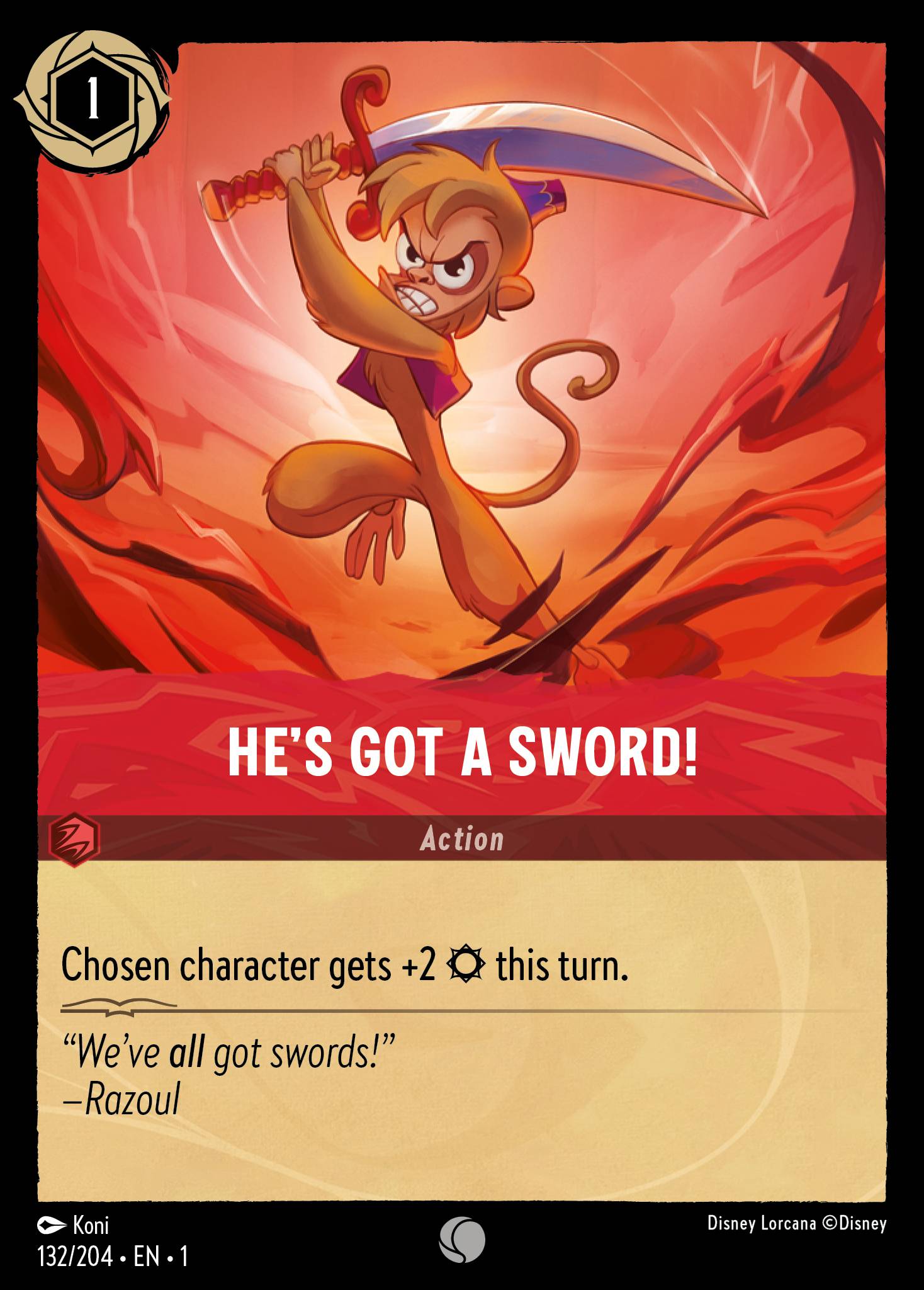 HE'S GOT A SWORD!