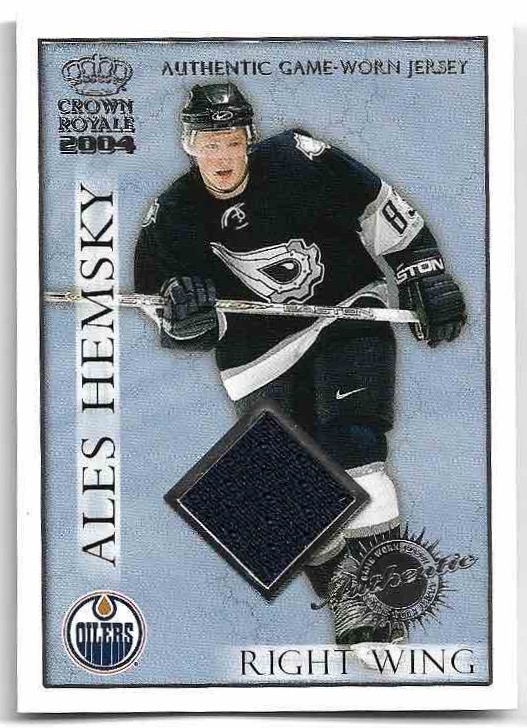Jersey Authentic Game-Worn Jerseys ALEŠ HEMSKÝ 03-04 Pacific Crown Royale /250