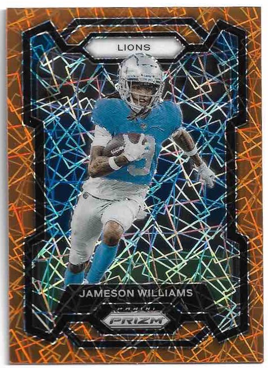 Orange Lazer Prizm JAMESON WILLIAMS 2023 Panini Prizm Football