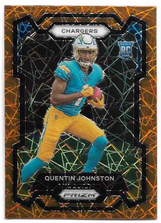 Rookie Orange Lazer Prizm QUENTIN JOHNSTON 2023 Panini Prizm Football