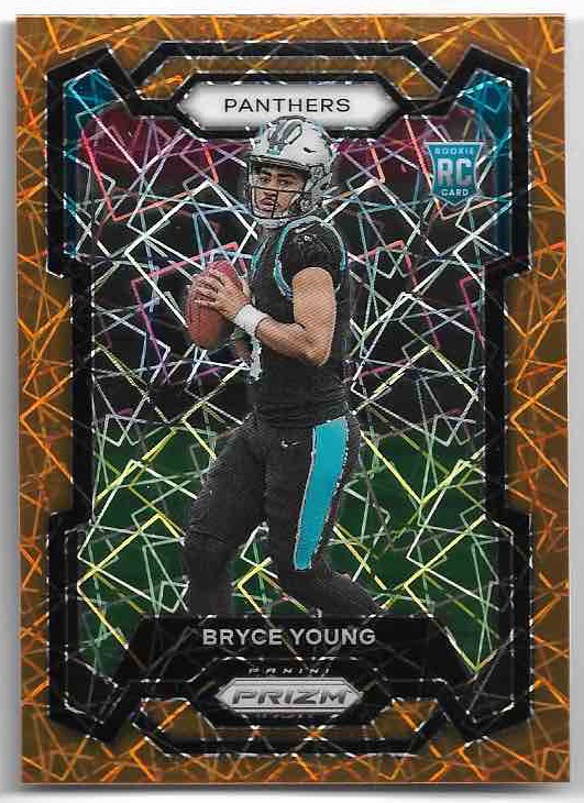 Rookie Orange Lazer Prizm BRYCE YOUNG 2023 Panini Prizm Football