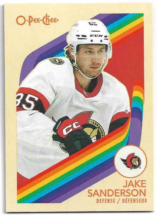 Blank Back Retro JAKE SANDERSON 23-24 UD O-Pee-Chee OPC