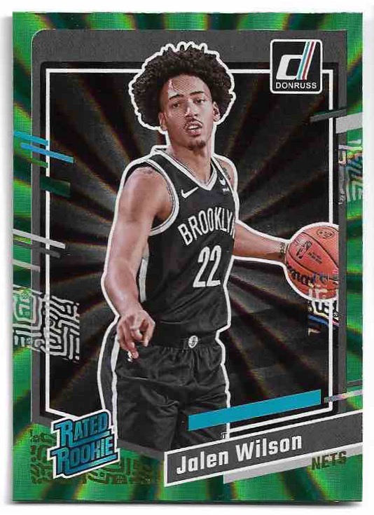 Holo Green Laser Rated Rookie JALEN WILSON 23-24 Panini Donruss Basketball