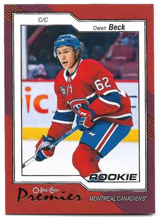 Rookie OPC Premier OWEN BECK 23-24 UD O-Pee-Chee OPC