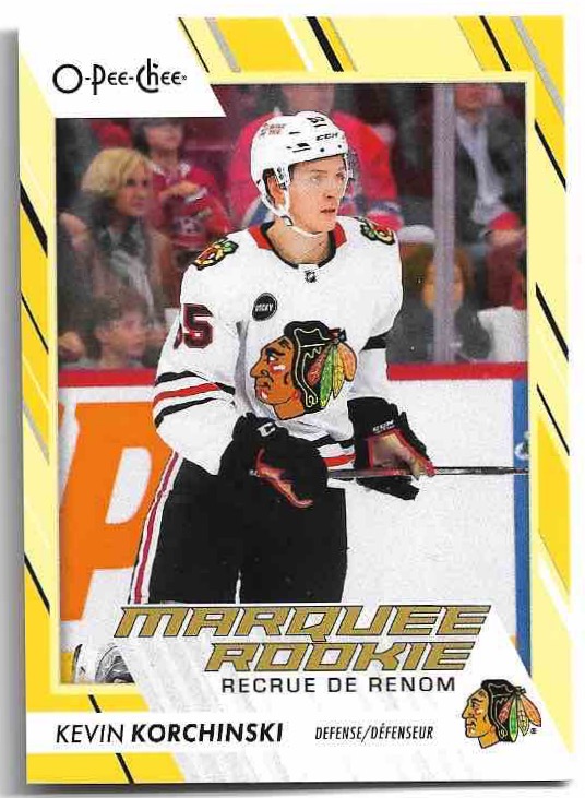 Yellow Border Marquee Rookie KEVIN KORCHINSKI 23-24 UD O-Pee-Chee OPC