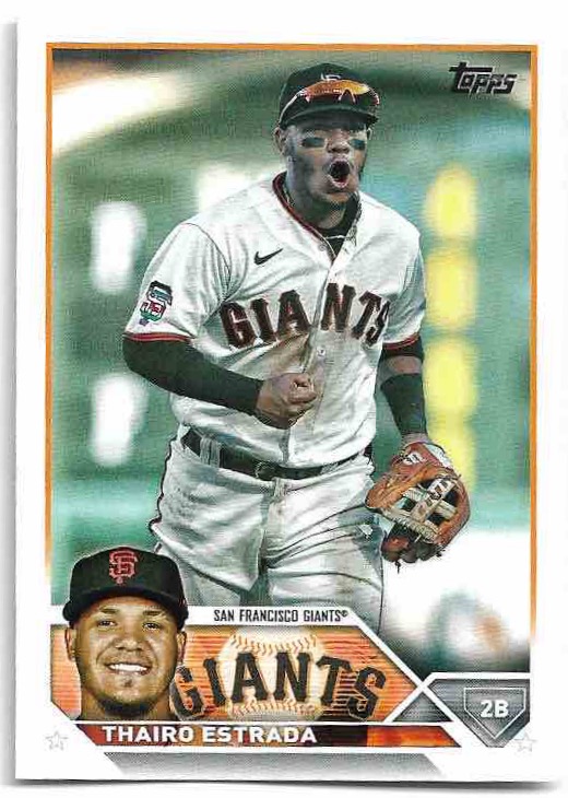 THAIRO ESTRADA 2023 Topps Series 2 Baseball (horší růžek)