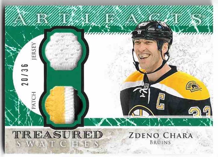 Patch/Jersey Green Treasured Swatches ZDENO CHÁRA 12-13 UD Artifacts /36