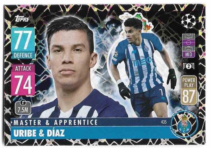 Master & Apprentice URIBE/DIAZ 21-22 Topps Match Attax UCL