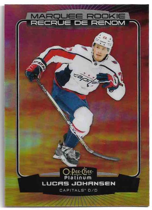 Sunset Marquee Rookie LUCAS JOHANSEN 22-23 UD O-Pee-Chee OPC Platinum