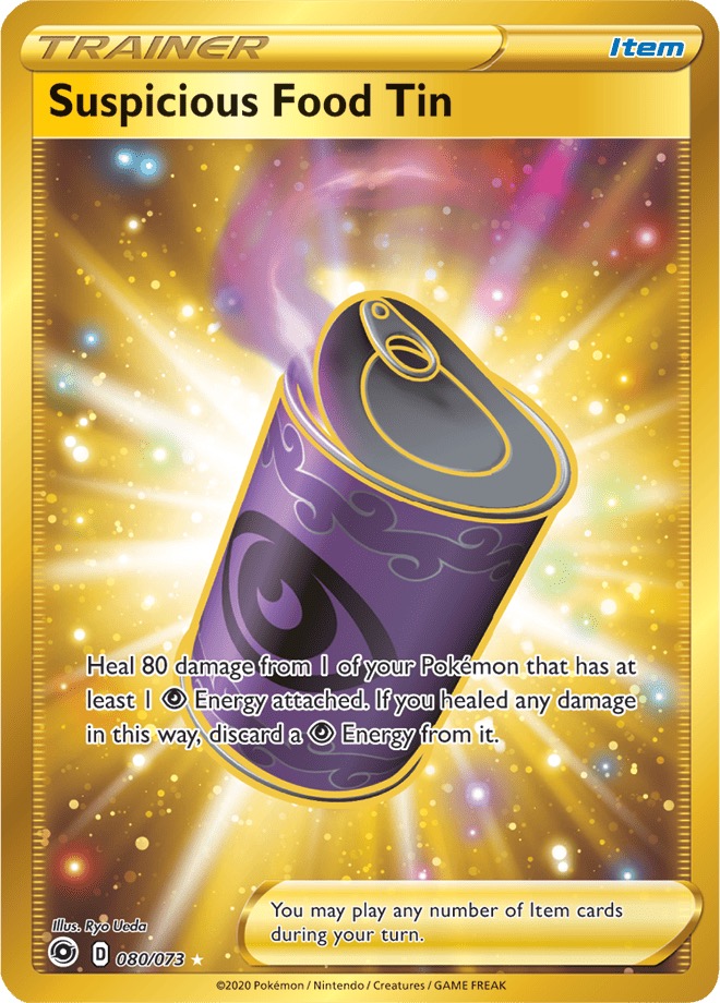 Gold Hyper Rare Holo - SUSPICIOUS FOOD TIN