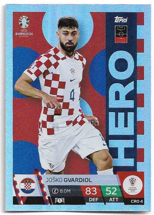 Hero JOSKO GVARDIOL 2024 EURO Match Attax