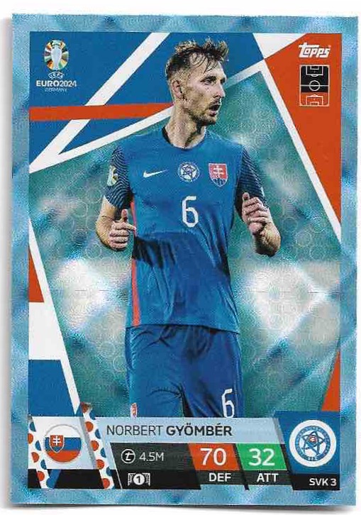 Crystal NORBERT GYOMBER 2024 EURO Match Attax