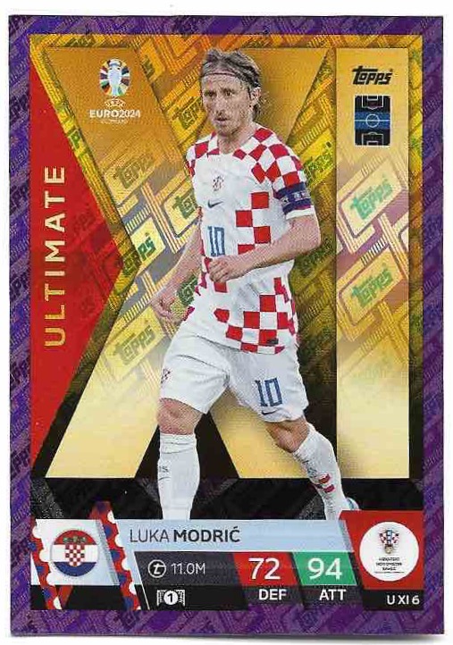 Purple Sapphire Ultimate LUKA MODRIC 2024 EURO Match Attax