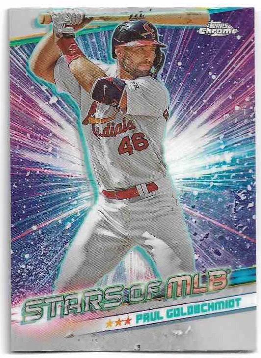 Chrome Stars of MLB PAUL GOLDSCHMIDT 2024 Topps Series 1 Baseball