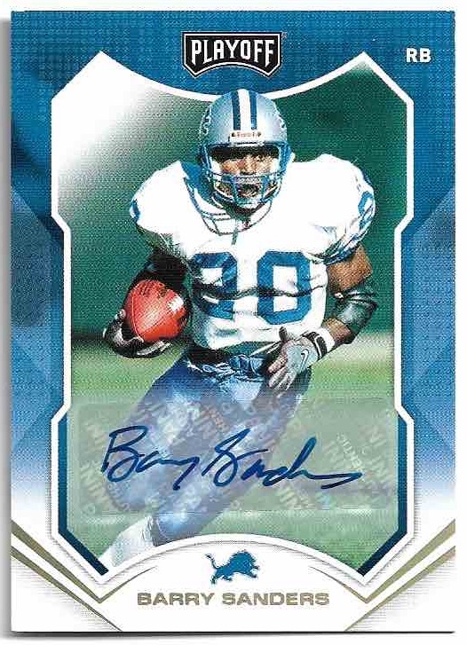 Auto BARRY SANDERS 2021 Panini Playoff Football