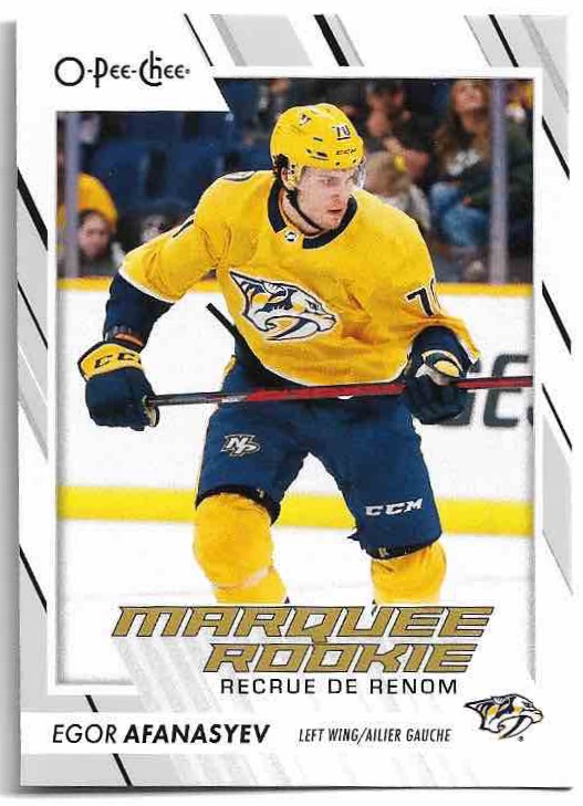 Marquee Rookie EGOR AFANASYEV 23-24 UD O-Pee-Chee OPC