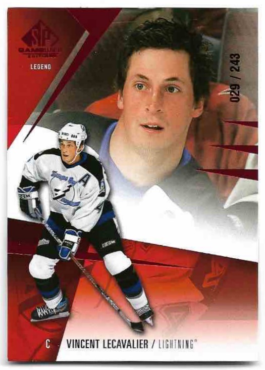 Legends Red VINCENT LECAVALIER 23-24 UD SP Game Used /243