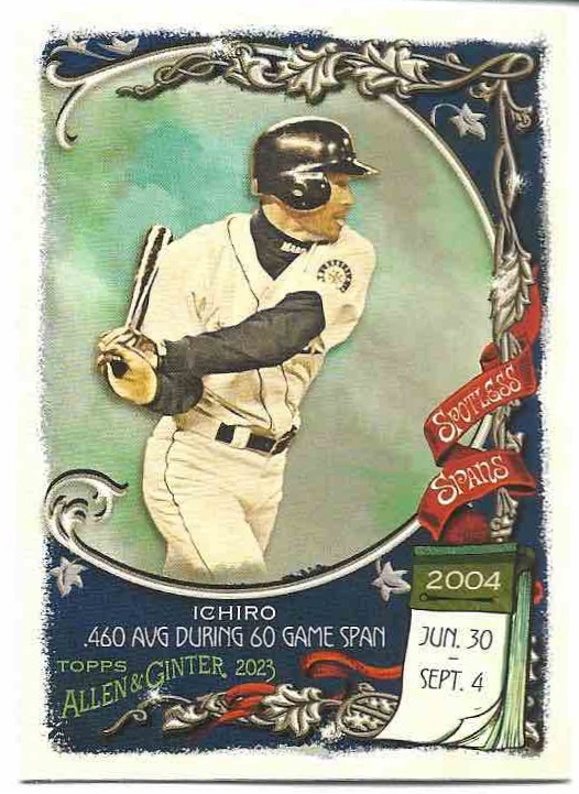 Spotless Spans ICHIRO 2023 Topps Allen & Ginter Baseball