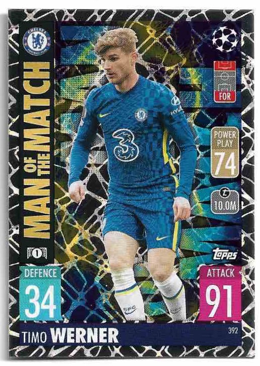 Man of the Match TIMO WERNER 21-22 Topps Match Attax UCL