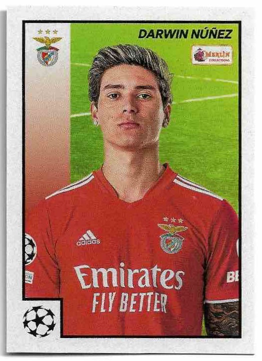 DARWIN NUNEZ 21-22 Topps Merlin's Heritage 97 UCL